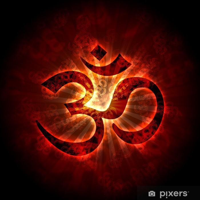 Burning Aum Symbol